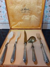  Antico Set posate  Solingen 5 Pz vintage argento 800 MAI USATE