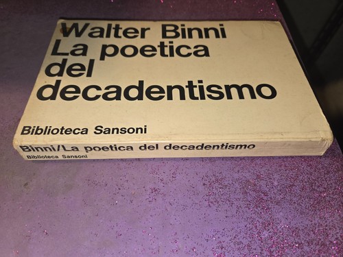 Binni poetica del - -, la
