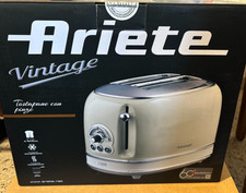 Ariete Tostapane Vintage 2 fette 155 con pinze 810 Watt Linea Vintage crea Beige