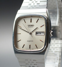 Seiko Majesta 9063-5020 31mm Quarzo Quadrante Argento Uomo Vintage 1985 [Quasi Come Nuovo]