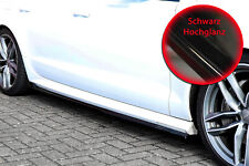 Battitacco laterale con ali in ABS per Audi A6 S-Line e S6 4G C7 nero lucido