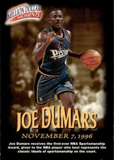 card NBA Basketball  #33 Fleer 97-98 Million Dollar Moments Joe Dumars 1997