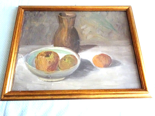 Quadro olio legno dipinto - olio,