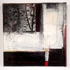 Marino Iotti, acrilico e collage su tela