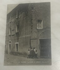 CARTOLINA NUORO - LA CASA DI GRAZIA DELEDDA FG ANIMATA VIAGGIATA 