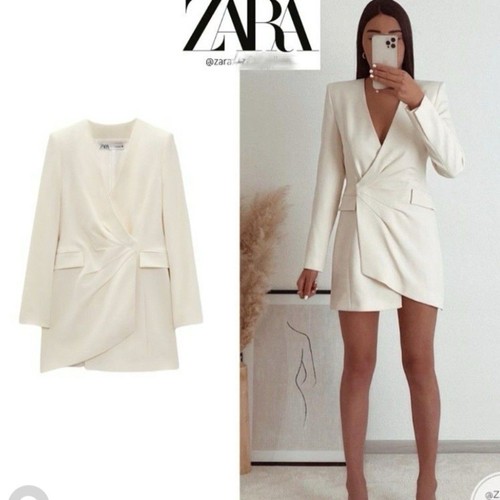 Zara white ecru draped - white,