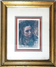 Quadro vintage Ritratto Donna 27,5x32,5