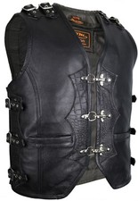 Gilet in pelle gilet da