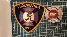 SET RAVENNA FIRE DEPT. FREGIO CAPPELLO E PATCH FIREFIGHTER VIGILI DEL FUOCO USA