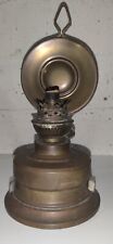 ANTICA LAMPADA AD OLIO PETROLIO IN OTTONE con riflettore - originale ANNI '30