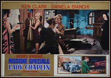 fotobusta MISSIONE SPECIALE LADY CHAPLIN AUTO CAR  CLARK BIANCHI