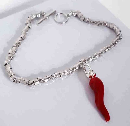 Bracciale argento 925 pepite
