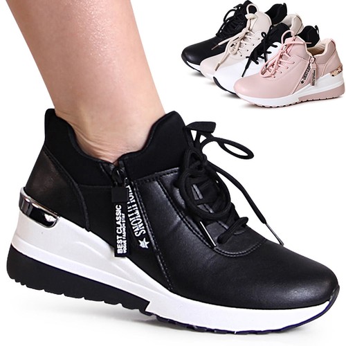 Sneaker con tacco cuneo - a,