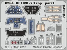 MESSERSCHMITT BF 109E-7 Trop (109 E-4) 1/48 8264-LEPT 1+2 PER KIT EDUARD
