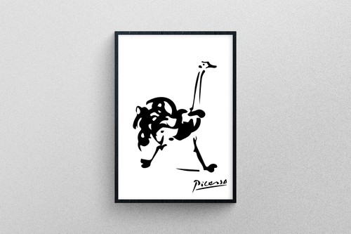 Poster struzzo corsa - , di