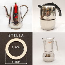 Guarnizione caffettiera italiana Moka vintage "Stella" 2 tazze Arianna USA