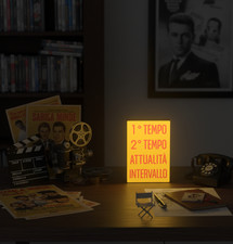 Lampada Insegna Luminosa USB LED Vintage 3D CINEMA ITALIANO TEMPO INTERVALLO 2
