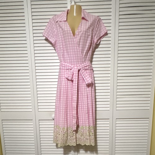 Abito camicia gingham rosa - abito,