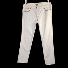 Jeans Alviero Martini 1A Classe bianco donna 29 vita media pelle etichetta toppa NUOVO