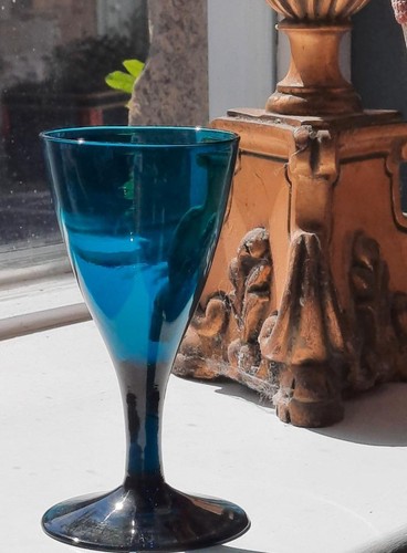 Bicchiere vino blu - bicchiere, da