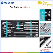 22-Piece Steel Drive Tool Accessory Set with Extensions Sockets Universal Joints