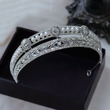 Corona diadema perle cristallo