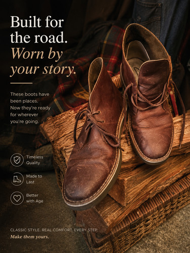 Clarks stivali desert - in, pelle