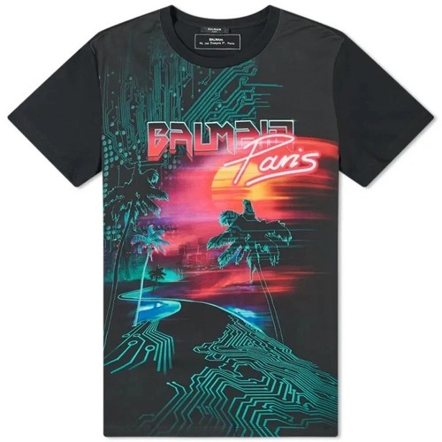 Shirt balmain circuit retrò - t-shirt,