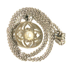 collana argento sterling 925 panna bianco intarsiato stile celtico opera d'arte spedizione gratuita