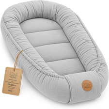 Mussola Riduttore Lettino Neonato - 90X50 Cm Baby Nest Trasportabile per Neonati