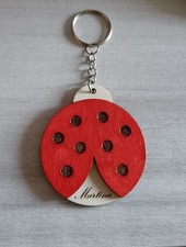 Portachiavi Coccinella Con Nome Personalizzato