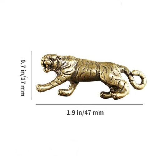 Ottone mini tigre statua - ottone,