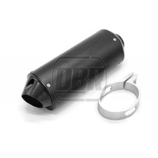 Silenziatore di scarico in lega ovale nero 38 mm marmitta terminale can tubo sporco pit bike