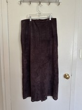 Gonna donna marrone pelle