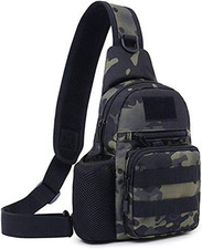 Zaino Monospalla Militare Tattico Uomo Borsa Petto Sportivo Molle Zaino a Tracol