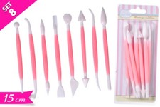 Set 8 attrezzi doppia punta per decorazione pasta di zucchero