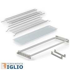 Scolapiatti con Telaio Colapiatti da 56 - 76 - 86 cm + Vaschetta Raccogli Gocce