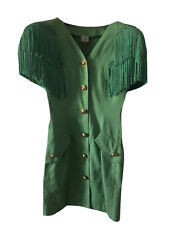 Cappotto Giacca Manica Corta Verde Donna Tg 42