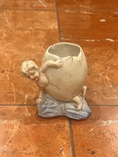 HEUBACH ANTICO TEDESCO ART NOUVEAU GUSCIO D'UOVO BAMBINO RAGAZZO BAMBINO CARAMELLE RARO ROTTO