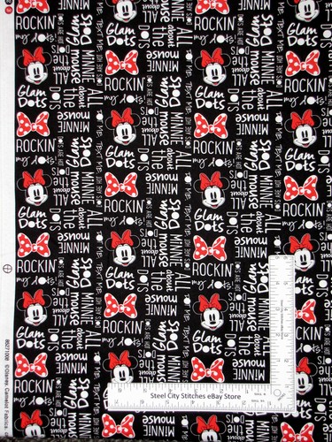 Tessuto con fiocco minnie - con,