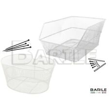 Cestino Posteriore + Cesto Anteriore Bianco Bici City Bike - Olanda - MTB - Vari
