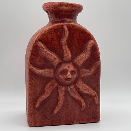 Vaso terracotta volto sole - terracotta,