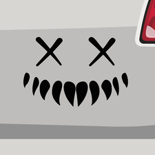 Adesivo faccia demone testa di