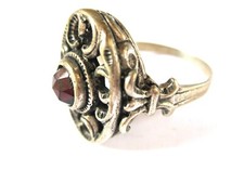 Antico Anello Argento 835 Con