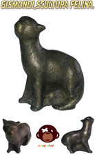 Gismondi,«lo scultore del Papa»,scultura,bronzo,statua,felina,con firma,raro.