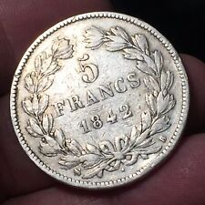 FRANCIA 5 FRANCHI 1842  ARGENTO 900/1000 LUIGI FILIPPO (1830-1848)