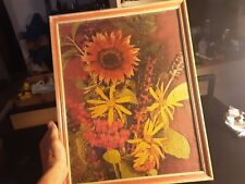 BELLISSIMO PUZZLE INCORNICIATO MOTIVO FLOREALE DIM. CORNICE COMPRESA 49X33 CM