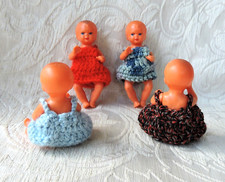 4 dolci bambole casa delle bambole vintage anni 50 in plastica dura (eventualmente celluloide)