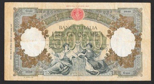 Italia banconota 5000 lire - banconota,