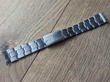 Bracciale Vintage '7-63' Timbrato Zodiaco Lupo di Mare 12 Link Rivettato Ostrica Elastico